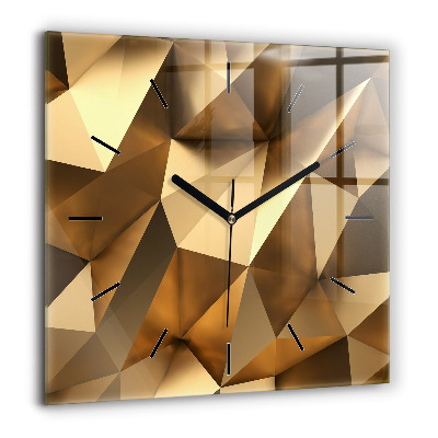 Horloge murale carrée 60x60 cm Texture géométrique