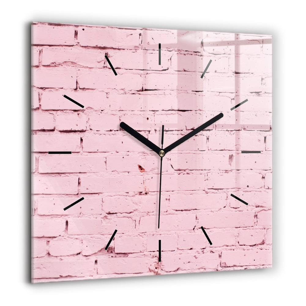 Horloge murale carrée 60x60 cm Mur de briques