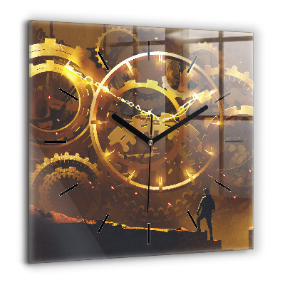 Horloge murale carrée 60x60 cm Temps - Mécanisme