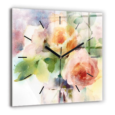 Horloge murale carrée 60x60 cm Visualisation de la nature