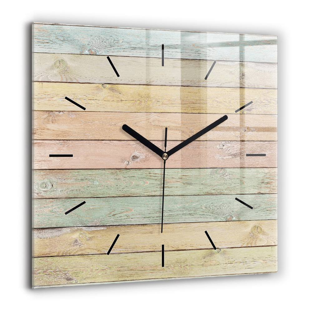 Horloge murale carrée 60x60 cm Tableaux colorés