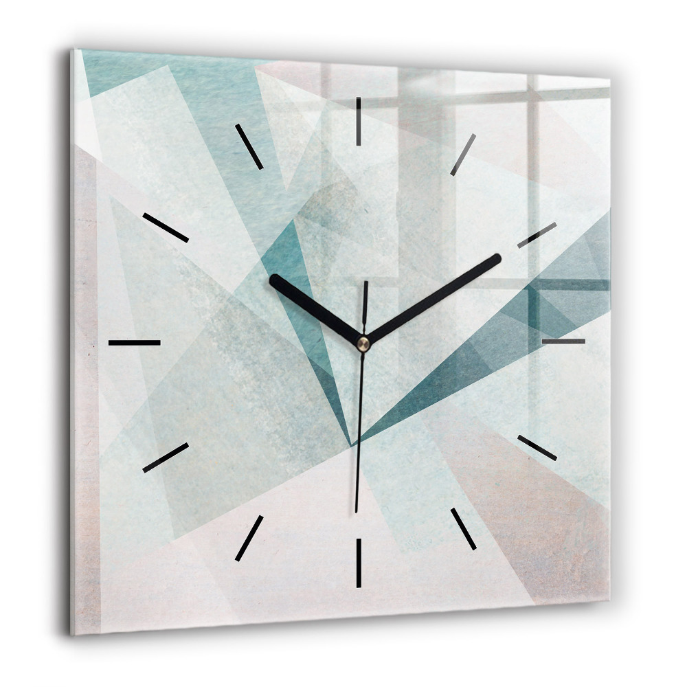 Horloge murale carrée 60x60 cm Texture abstraite de triangles