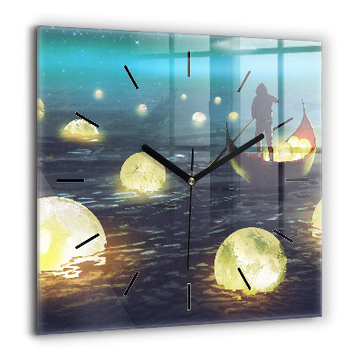 Horloge murale carrée 60x60 cm Abstraction