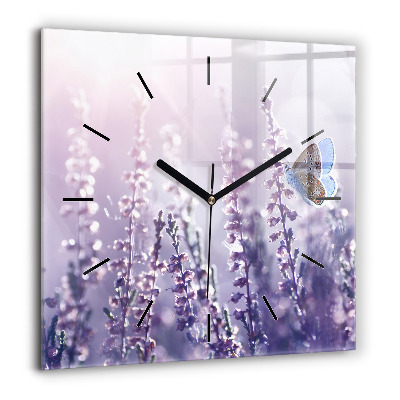 Pendule carrée en verre 60x60 cm Abstraction