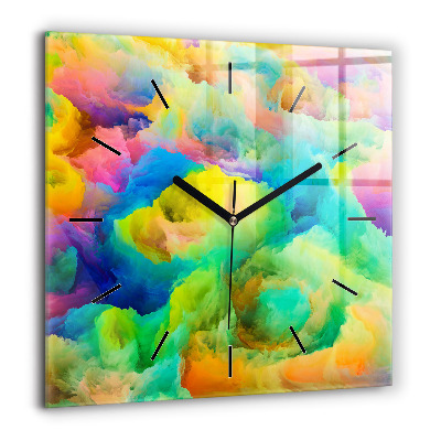 Pendule carrée en verre 60x60 cm Texture fractale