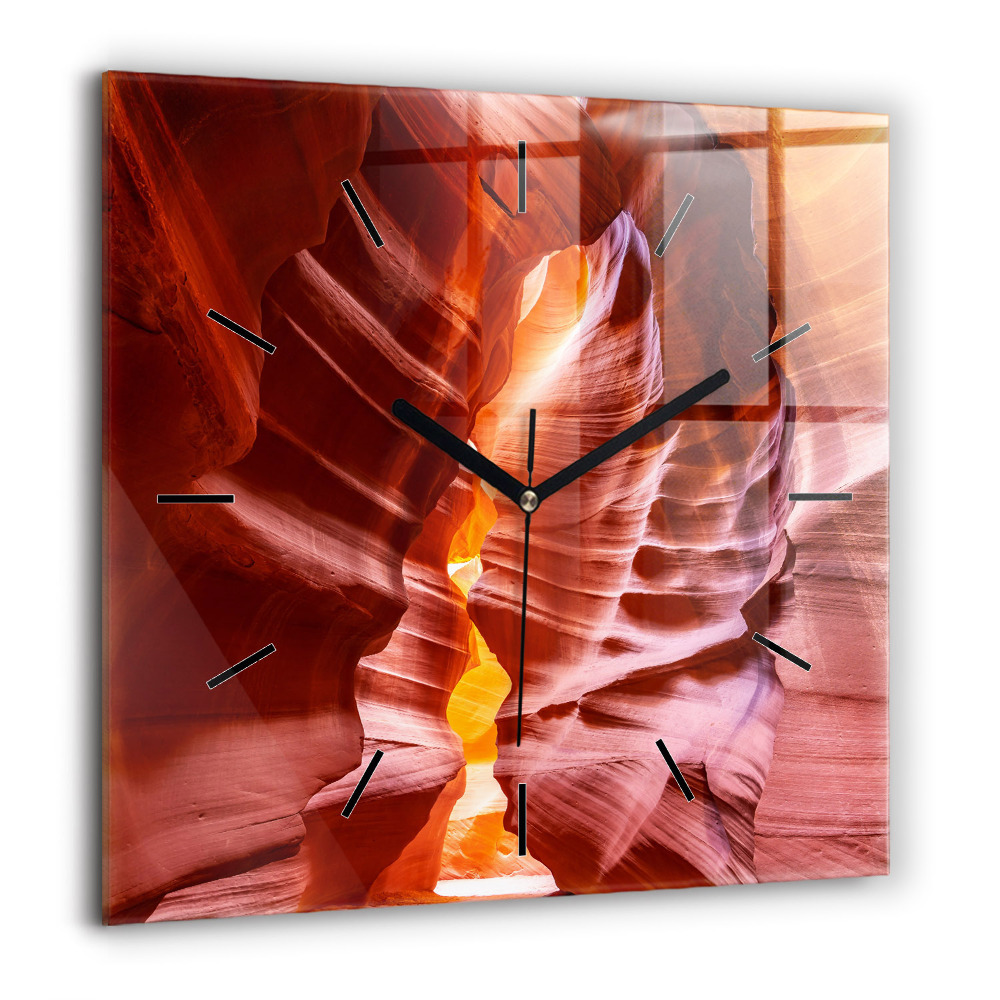 Horloge murale carrée 60x60 cm Canyon de sable