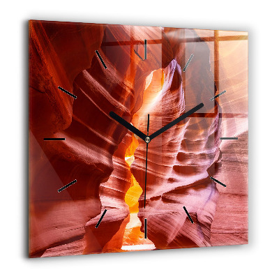 Horloge murale carrée 60x60 cm Canyon de sable