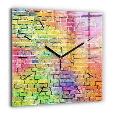 Horloge murale carrée 60x60 cm Mur peint