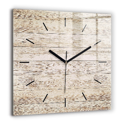 Horloge murale carrée 60x60 cm Panneaux de bois