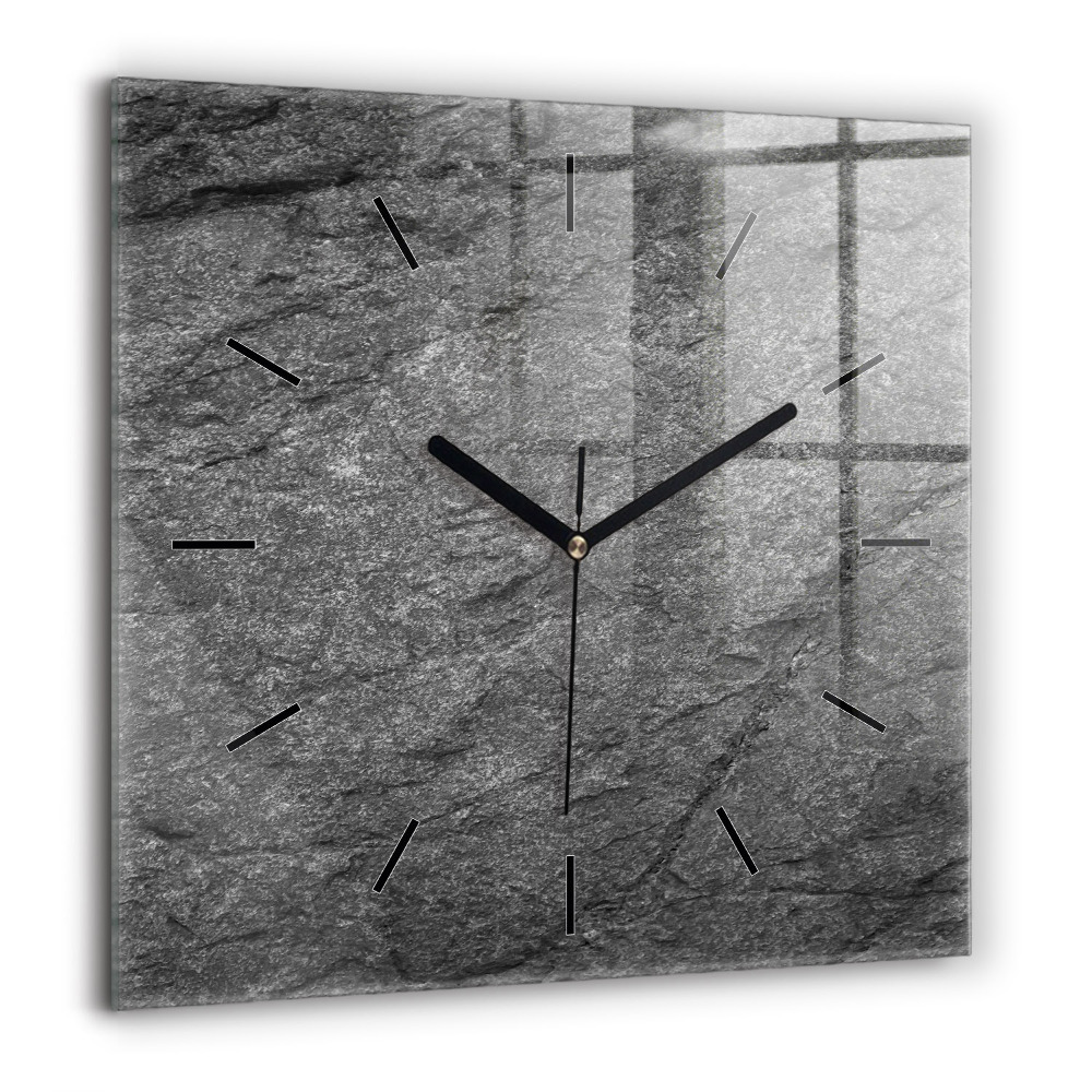 Horloge murale carrée 60x60 cm Roche volcanique