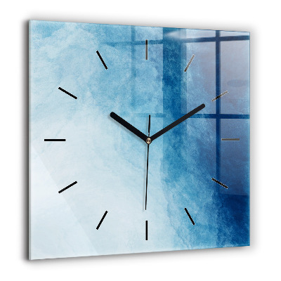 Pendule carrée en verre 60x60 cm Eau abstraite