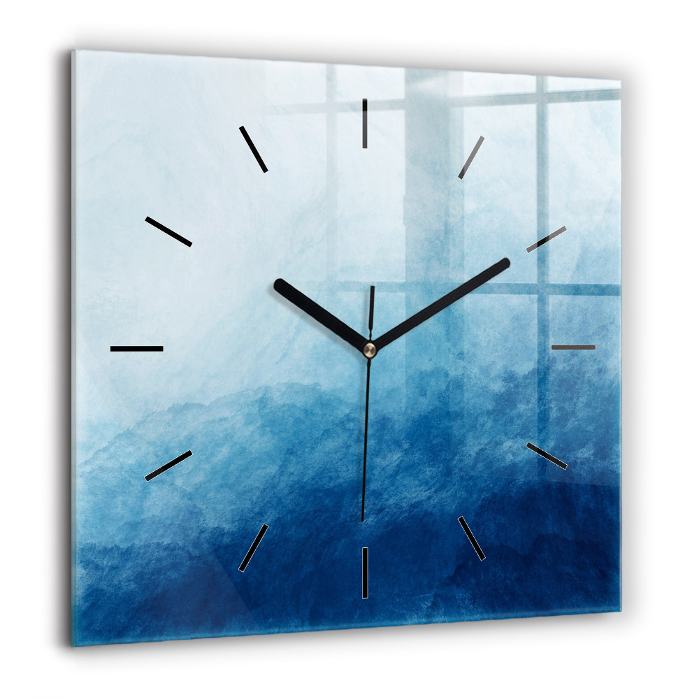 Horloge carrée en verre 60x60 cm Eau abstraite