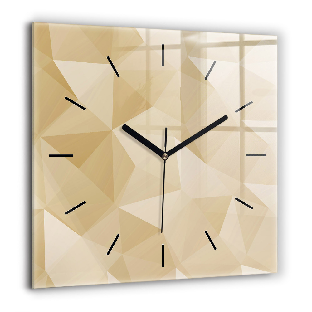 Horloge murale carrée 60x60 cm Triangles abstrait