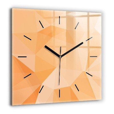 Pendule carrée en verre 60x60 cm Triangles abstraits