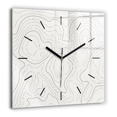 Horloge murale carrée 60x60 cm Taches abstraites