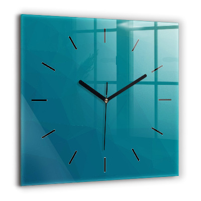 Horloge carrée en verre 60x60 cm Abstraction marine