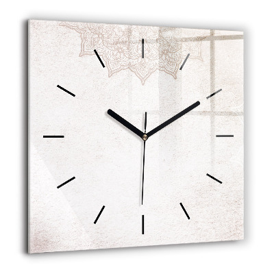 Horloge carrée en verre 60x60 cm Motif décoratif