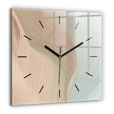 Horloge murale carrée 60x60 cm Vague abstraite