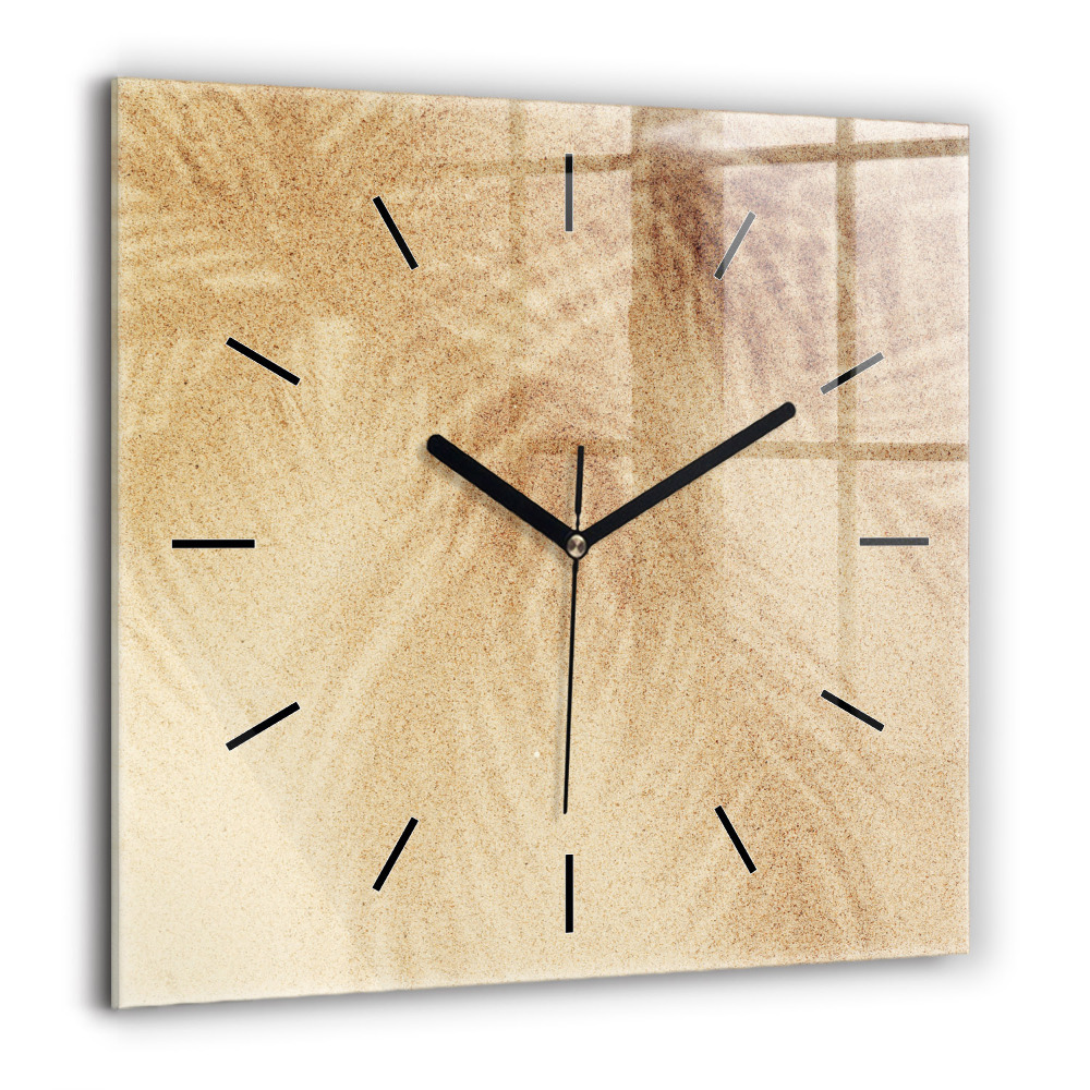 Pendule carrée en verre 60x60 cm Abstraction or