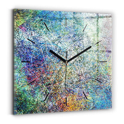 Pendule carrée en verre 60x60 cm Abstrait - Émotions