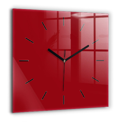 Horloge murale carrée 60x60 cm Rouge