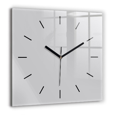 Horloge murale carrée 60x60 cm Gris clair