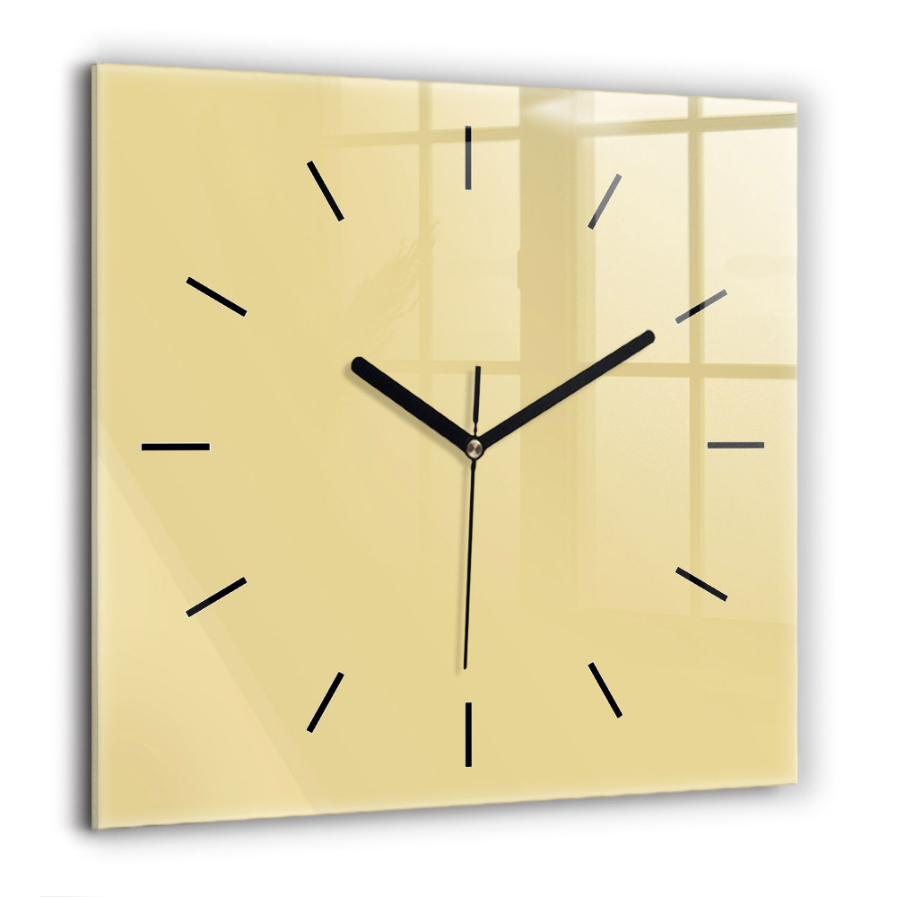 Horloge murale carrée 60x60 cm Crème