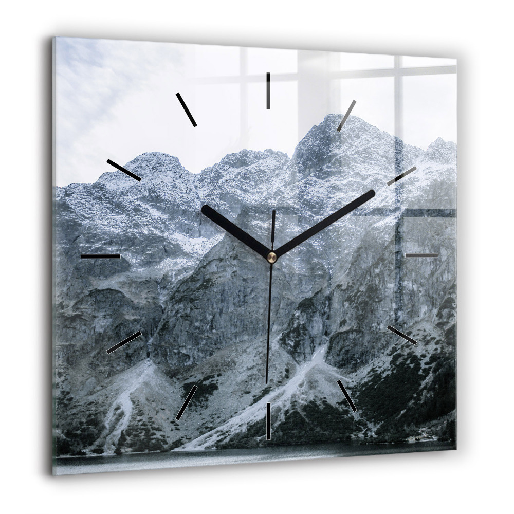 Horloge carrée en verre 60x60 cm Morskie Oko dans les Tatras
