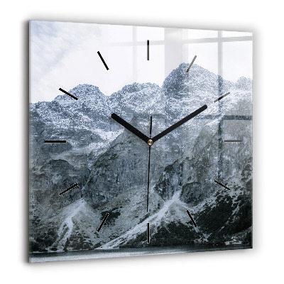 Horloge carrée en verre 60x60 cm Morskie Oko dans les Tatras