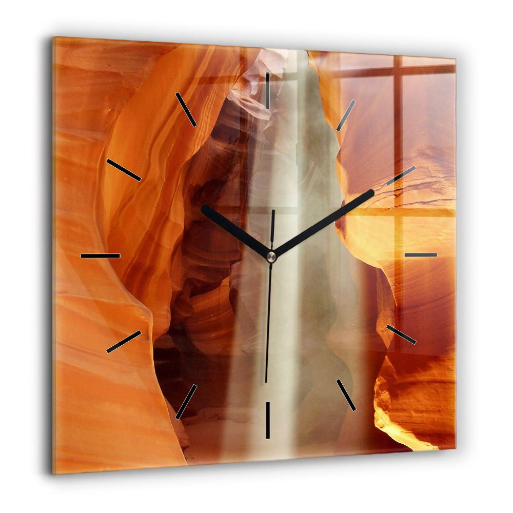 Horloge murale carrée 60x60 cm Canyon du désert