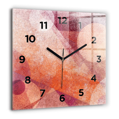 Horloge murale carrée 60x60 cm Abstraction géométrique