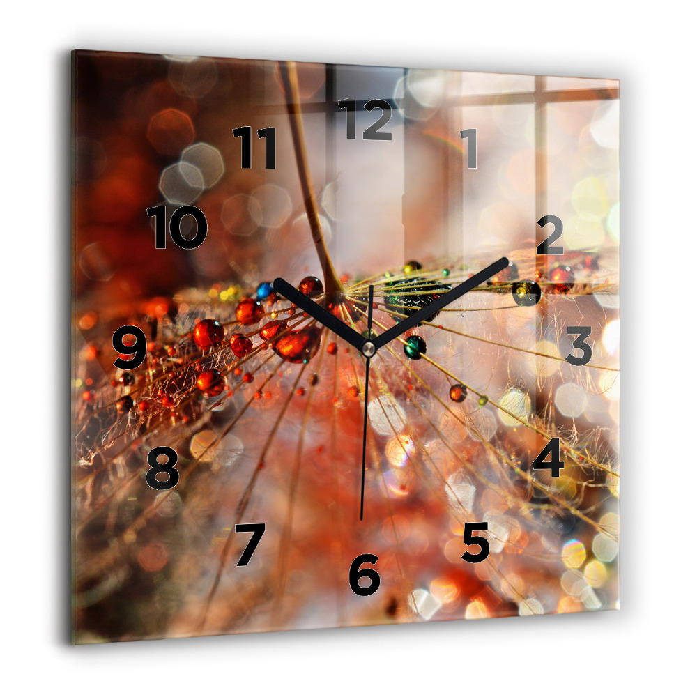 Horloge carrée en verre 60x60 cm Souffleur avec rosée