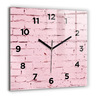Horloge murale carrée 60x60 cm Mur de briques