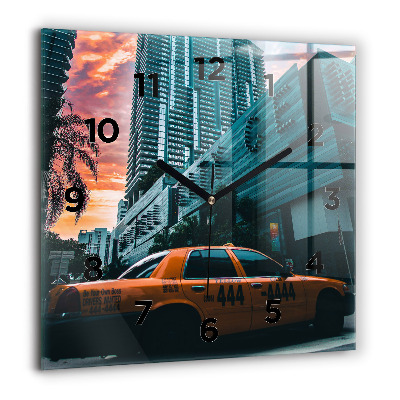 Horloge murale carrée 60x60 cm Miami, Floride