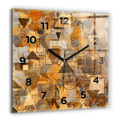Horloge murale carrée 60x60 cm Formes géométriques