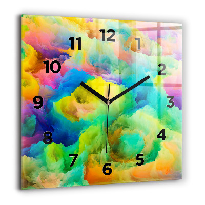 Pendule carrée en verre 60x60 cm Texture fractale