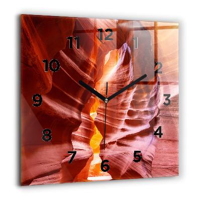 Horloge murale carrée 60x60 cm Canyon de sable