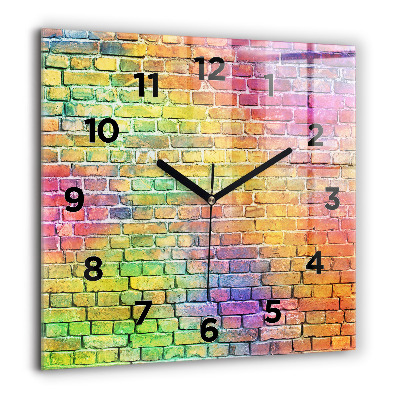 Horloge murale carrée 60x60 cm Mur peint