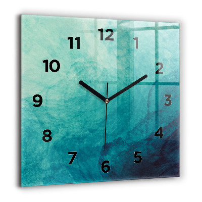 Horloge murale carrée 60x60 cm Abstraction en profondeur