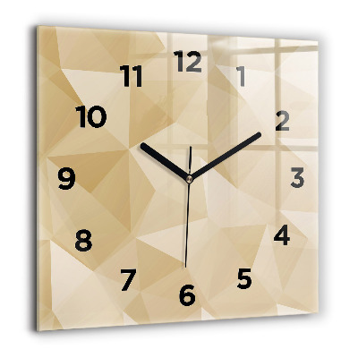 Horloge murale carrée 60x60 cm Triangles abstrait
