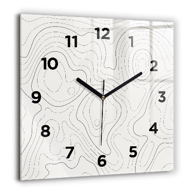 Horloge murale carrée 60x60 cm Taches abstraites