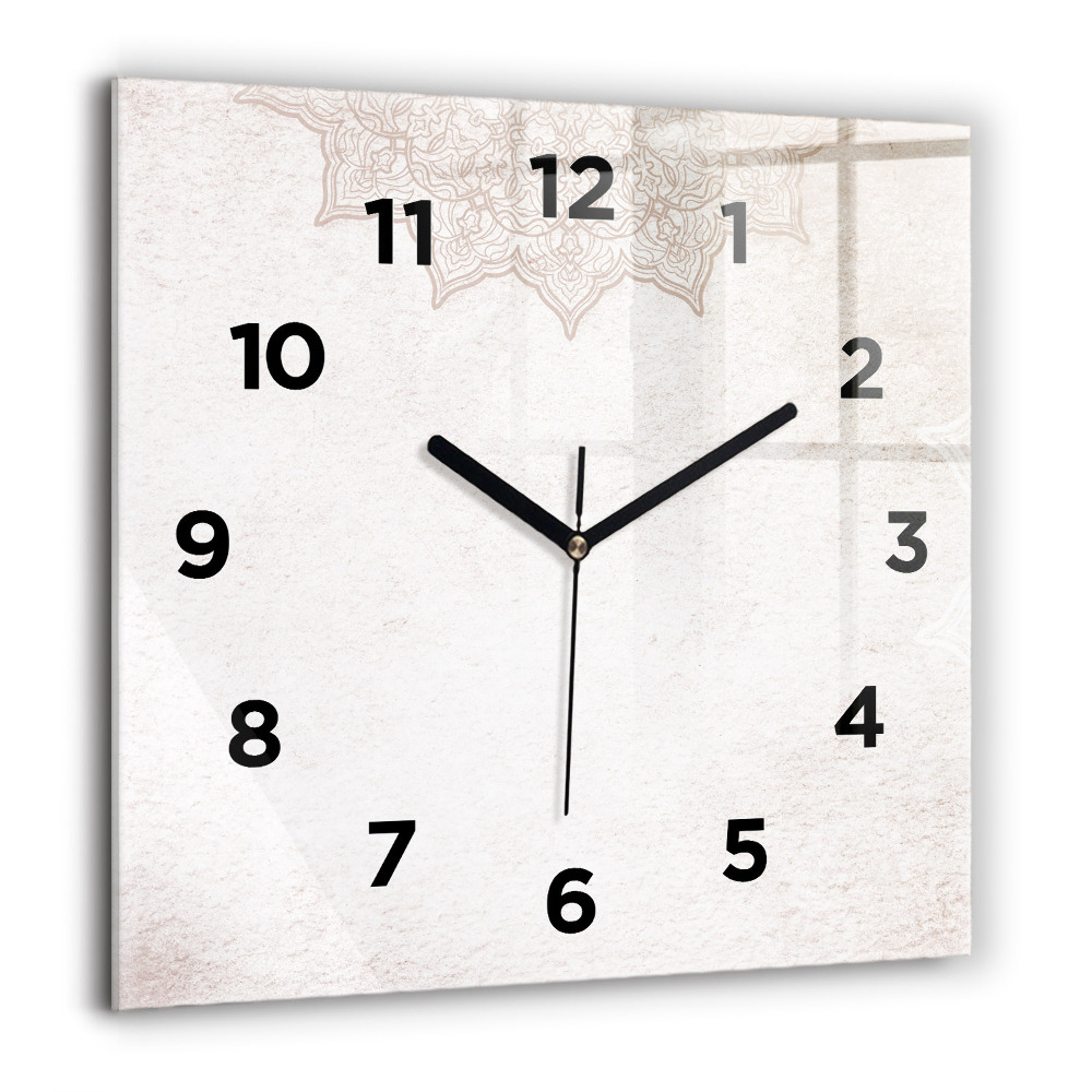 Horloge carrée en verre 60x60 cm Motif décoratif