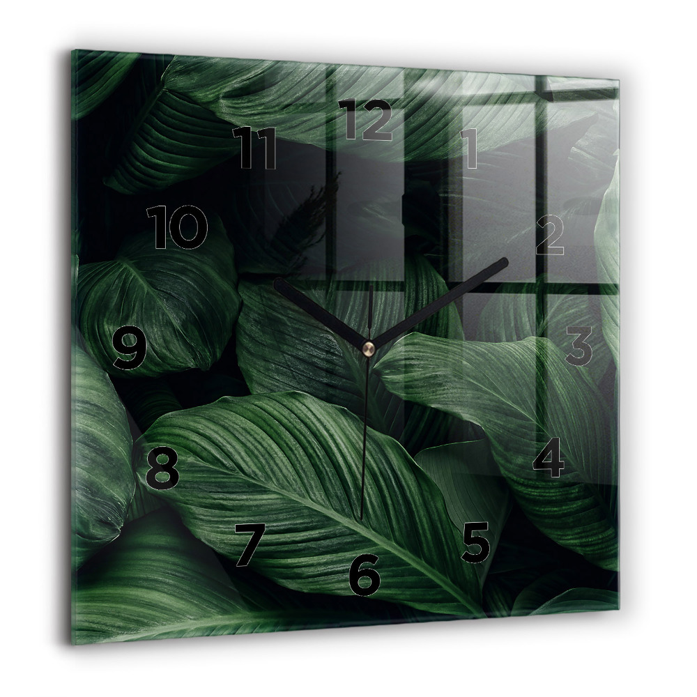 Horloge carrée en verre 60x60 cm Moustique tropicale