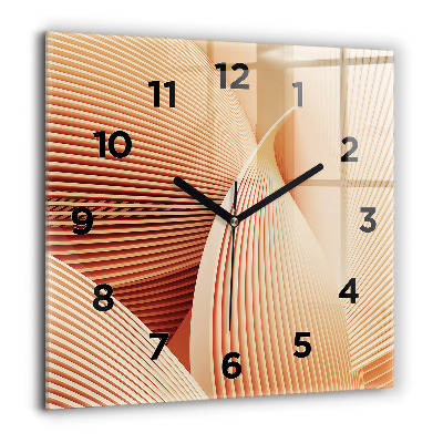 Horloge murale carrée 60x60 cm Motif abstrait de vagues