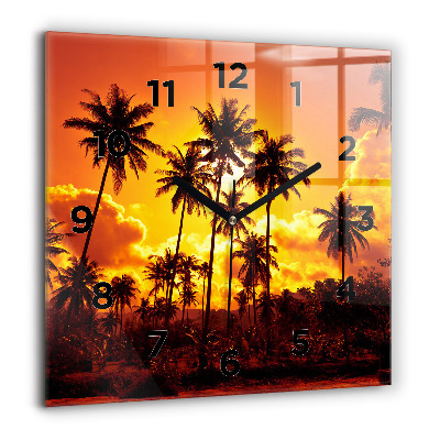 Horloge murale carrée 60x60 cm Thaïlande Plage de Klong Prao