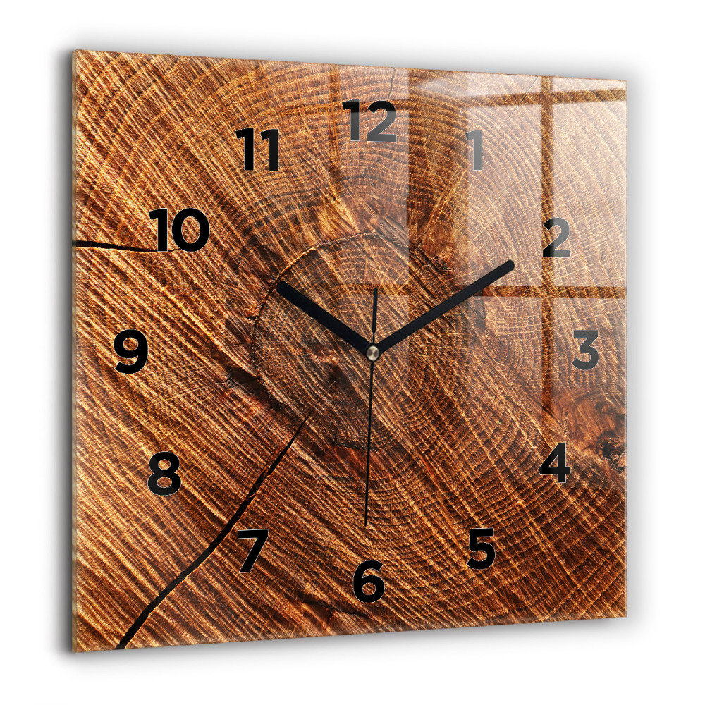 Horloge murale carrée 60x60 cm Bois décoratif