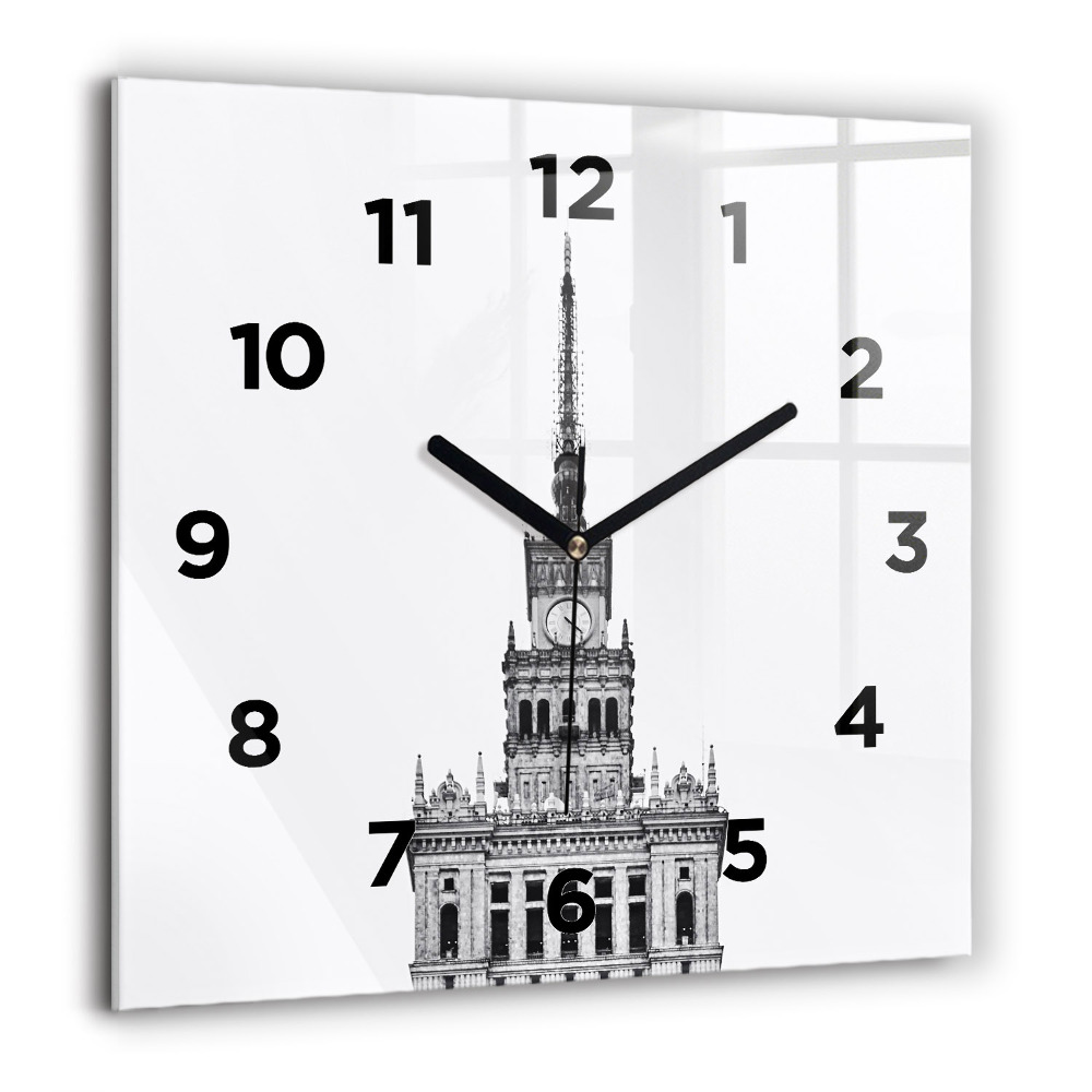 Horloge carrée en verre 60x60 cm Palais de la culture et des sciences