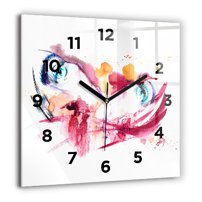 Horloge murale carrée 60x60 cm Couple romantique
