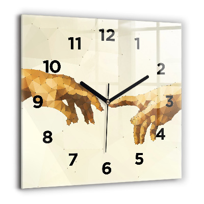 Horloge carrée en verre 60x60 cm Création d'Adam