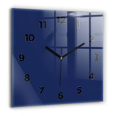 Horloge murale carrée 60x60 cm Bleu marine